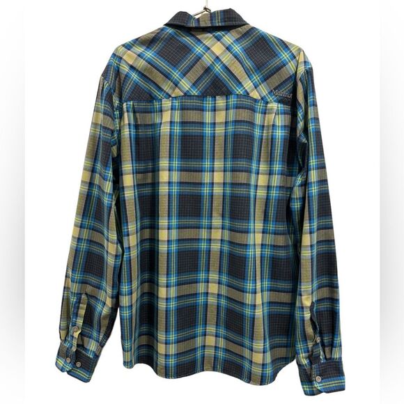 Men’s MARMOT Zephyr Plaid Button Up Shirt XL Hiking Outdoors - Picture 2 of 5